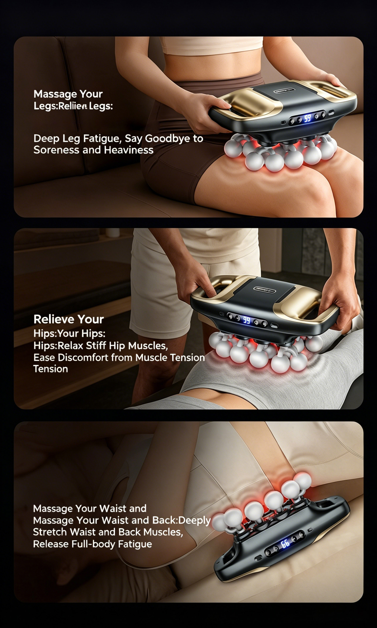16 heads massage gun massager body deep tissue massager muscle massager gun fascial massage gun
